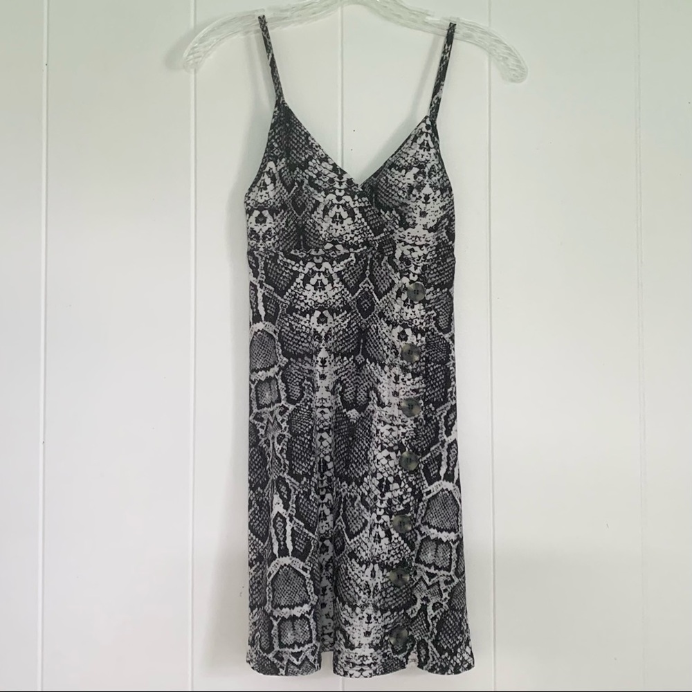 Snakeskin print dress